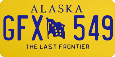 AK license plate GFX549