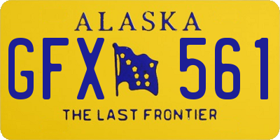 AK license plate GFX561