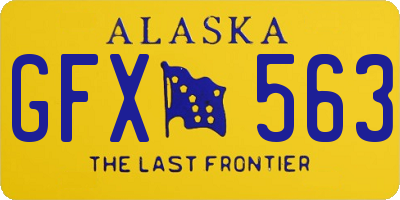 AK license plate GFX563