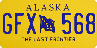 AK license plate GFX568