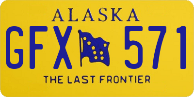 AK license plate GFX571