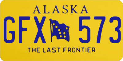 AK license plate GFX573