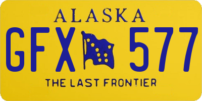 AK license plate GFX577
