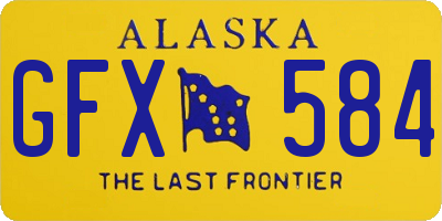 AK license plate GFX584