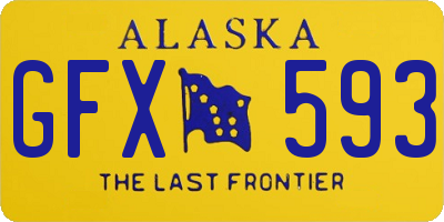 AK license plate GFX593