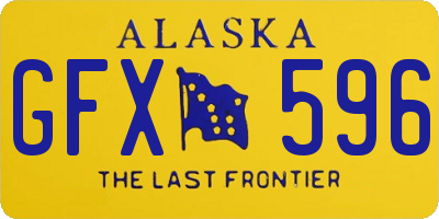 AK license plate GFX596