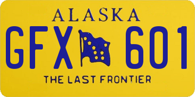 AK license plate GFX601