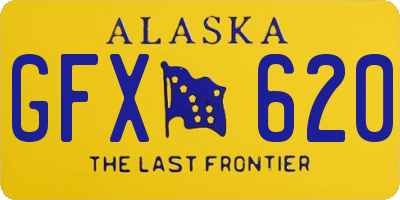AK license plate GFX620