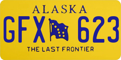 AK license plate GFX623