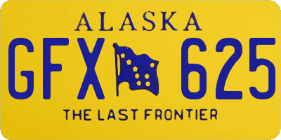 AK license plate GFX625