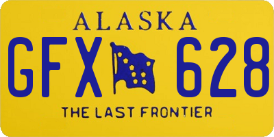 AK license plate GFX628