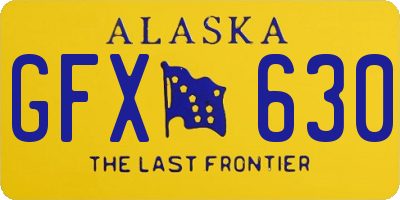 AK license plate GFX630