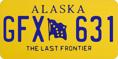 AK license plate GFX631