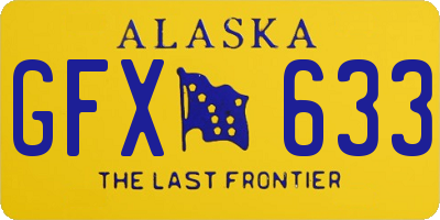 AK license plate GFX633