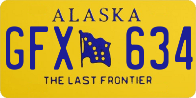 AK license plate GFX634