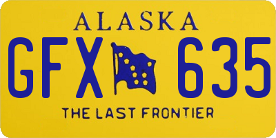 AK license plate GFX635