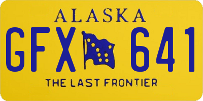 AK license plate GFX641