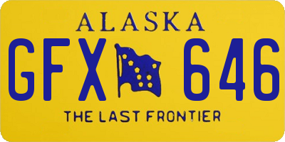 AK license plate GFX646
