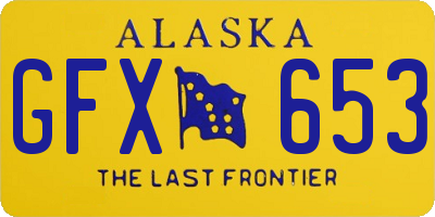 AK license plate GFX653