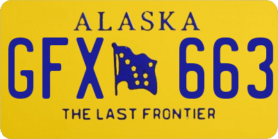AK license plate GFX663