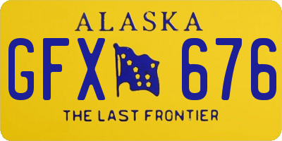 AK license plate GFX676