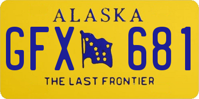 AK license plate GFX681