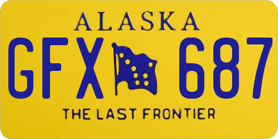 AK license plate GFX687