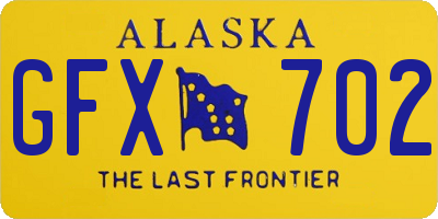 AK license plate GFX702