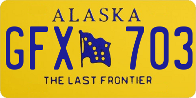 AK license plate GFX703