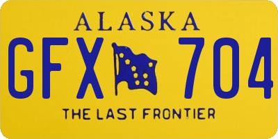 AK license plate GFX704