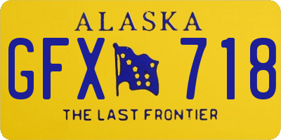 AK license plate GFX718