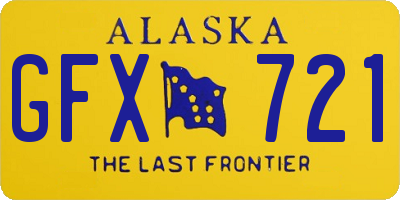 AK license plate GFX721