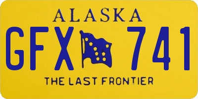 AK license plate GFX741