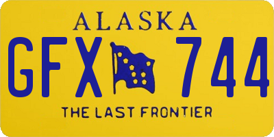 AK license plate GFX744