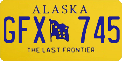 AK license plate GFX745