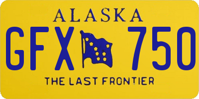 AK license plate GFX750