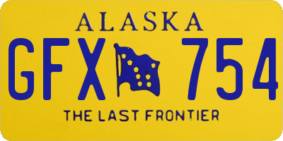 AK license plate GFX754