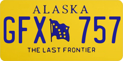 AK license plate GFX757