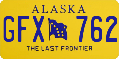 AK license plate GFX762