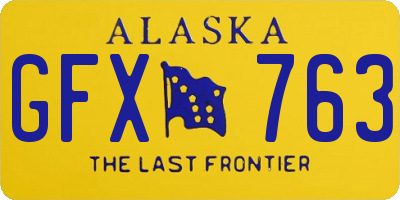 AK license plate GFX763