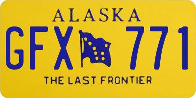 AK license plate GFX771