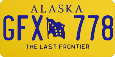 AK license plate GFX778