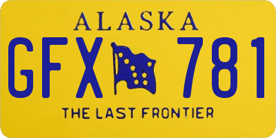 AK license plate GFX781