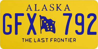 AK license plate GFX792