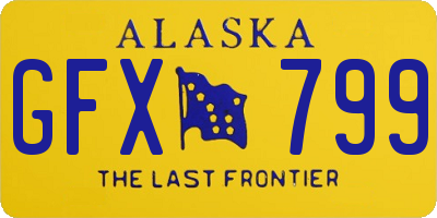 AK license plate GFX799