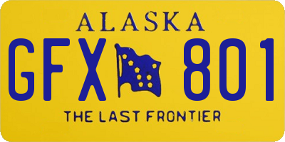 AK license plate GFX801