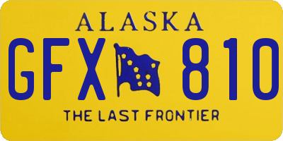 AK license plate GFX810