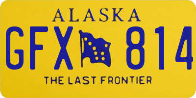 AK license plate GFX814