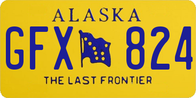 AK license plate GFX824