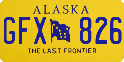AK license plate GFX826